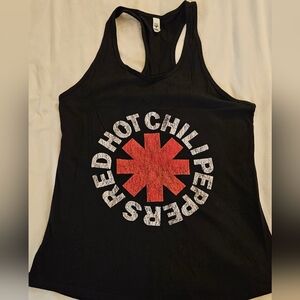 Black and Red Graphic Tank Top